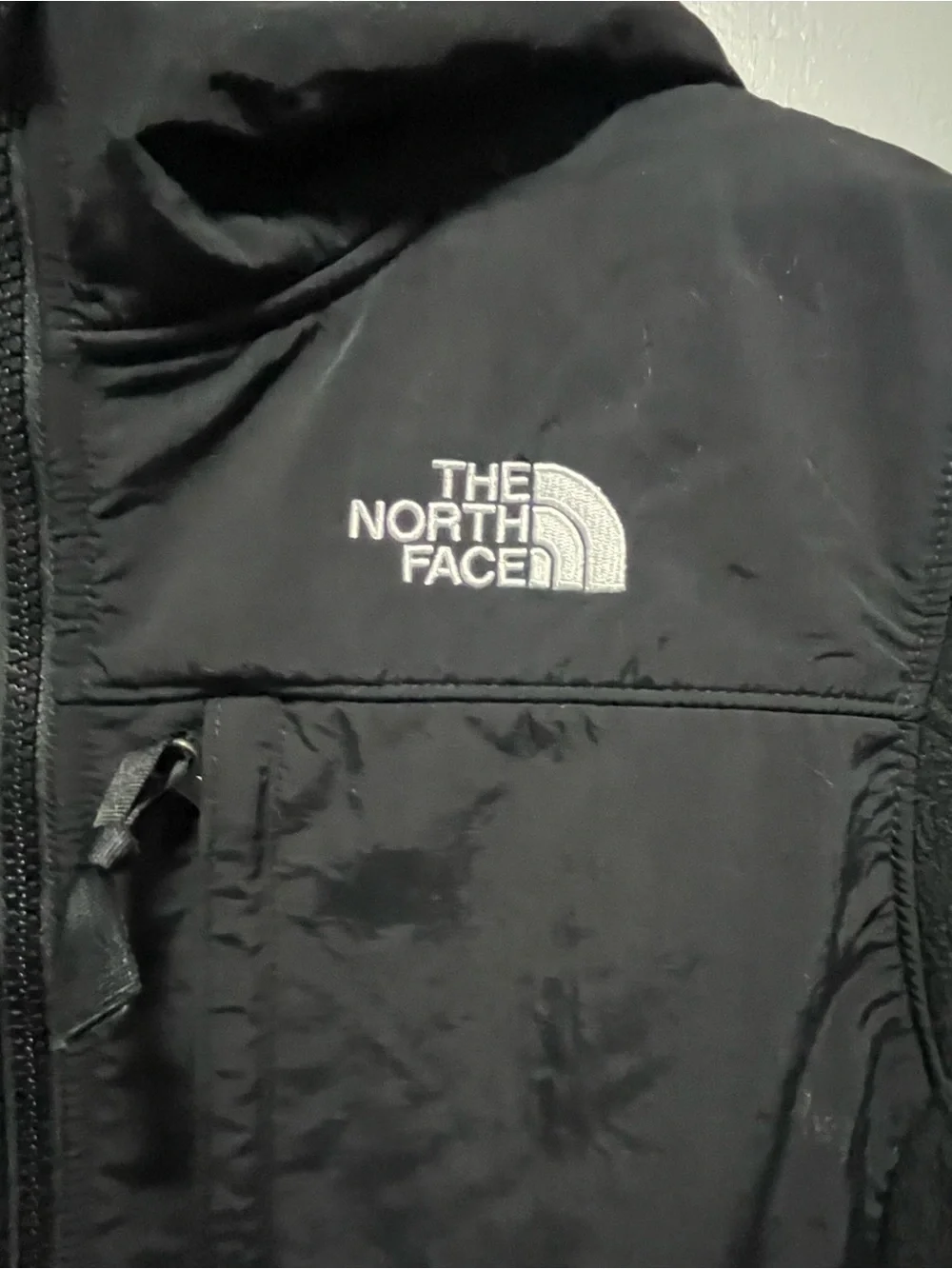 The North Face Black Hooded Fleece Jacket with Chest Pocket